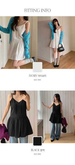 Rodinel Frill Cutout Bustier Flare Mini Dress