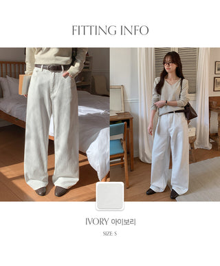Anark Snap Button Wide Cotton Denim Pants