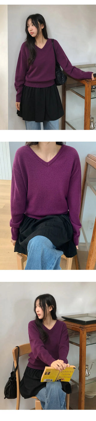 Senetin V neck Wool Knit