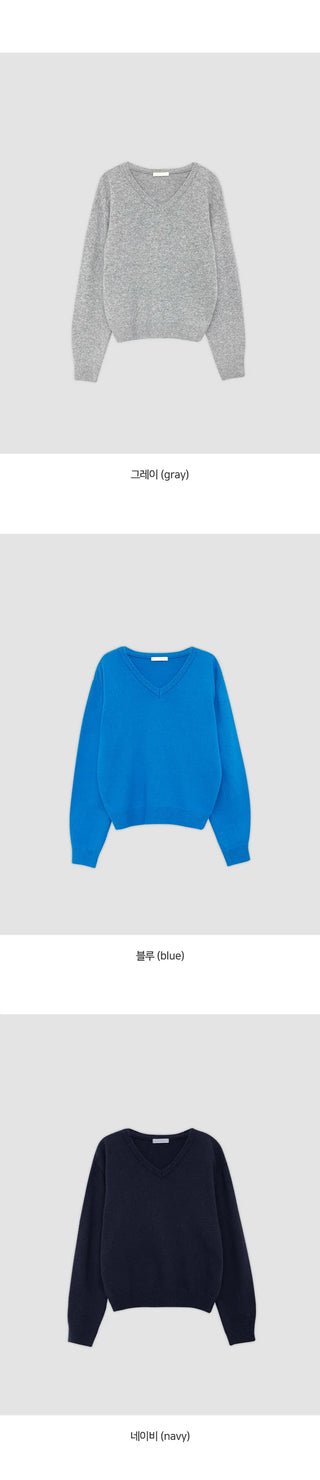 Senetin V neck Wool Knit