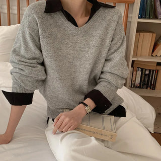 Senetin V neck Wool Knit