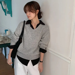 Senetin V neck Wool Knit