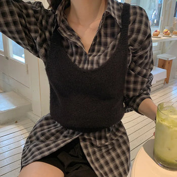 Yuhandi Wool Alpaca Crop Knit Bustier