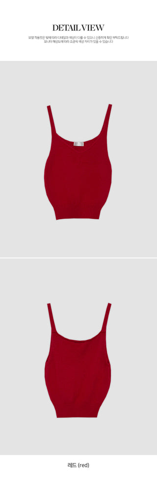 Yuhandi Wool Alpaca Crop Knit Bustier