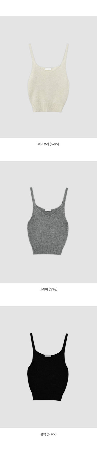 Yuhandi Wool Alpaca Crop Knit Bustier