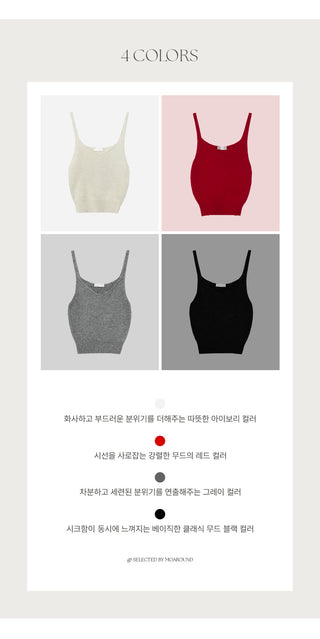 Yuhandi Wool Alpaca Crop Knit Bustier