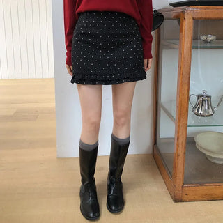 Toys H line Dot Frill Mini Skirt