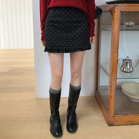 Toys H line Dot Frill Mini Skirt