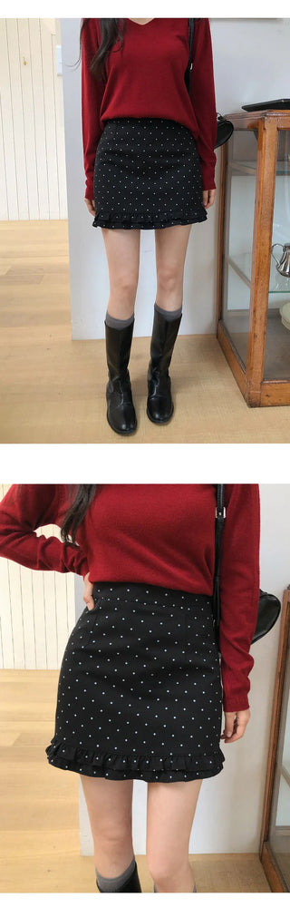 Toys H line Dot Frill Mini Skirt