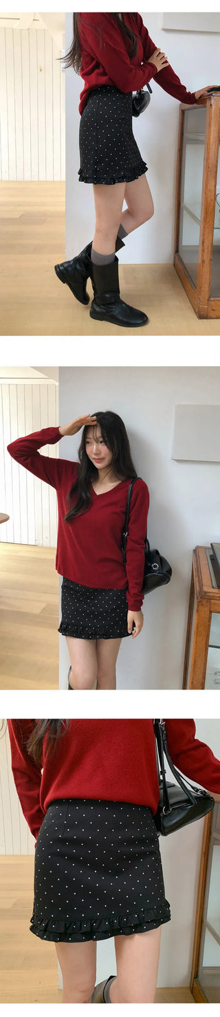 Toys H line Dot Frill Mini Skirt