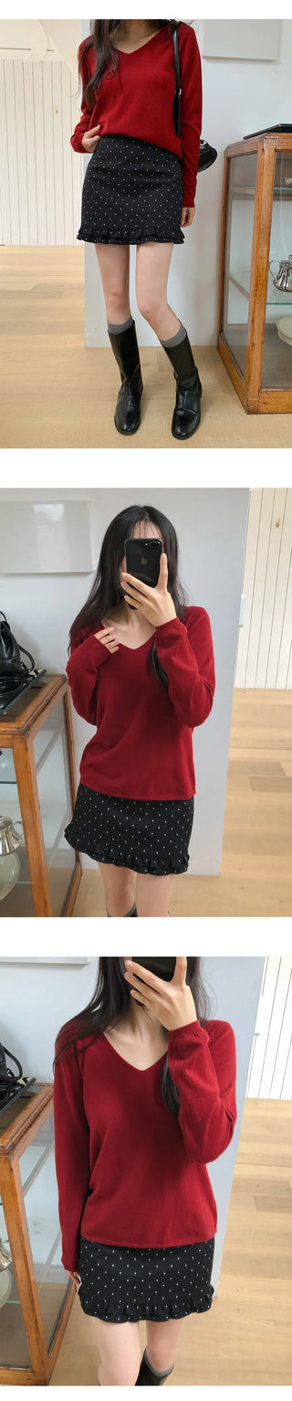 Toys H line Dot Frill Mini Skirt