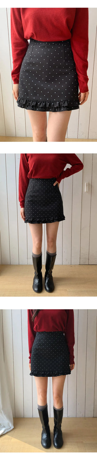 Toys H line Dot Frill Mini Skirt