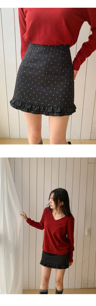 Toys H line Dot Frill Mini Skirt