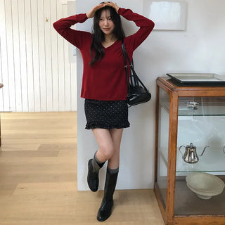 Toys H line Dot Frill Mini Skirt