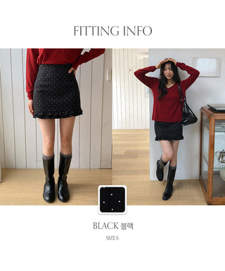 Toys H line Dot Frill Mini Skirt