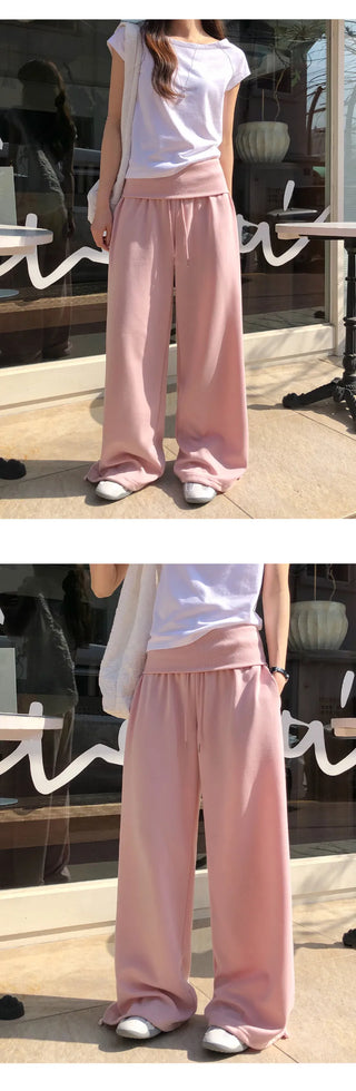 Lumilon Folding Two Way Elastic String Wide Training Pants