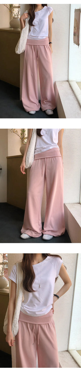 Lumilon Folding Two Way Elastic String Wide Training Pants