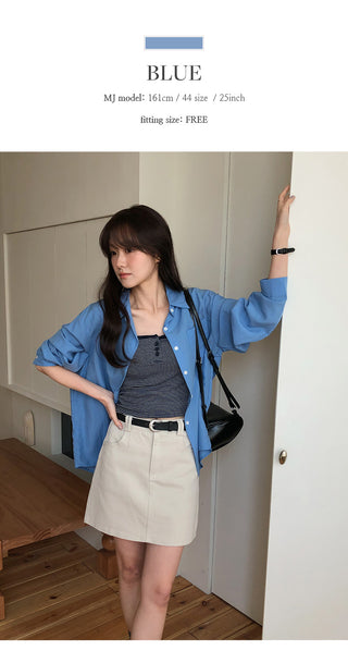 Claudie Lyocell Loose Fit Long Sleeve Shirt