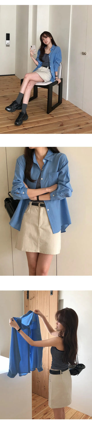 Claudie Lyocell Loose Fit Long Sleeve Shirt