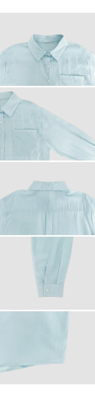 Claudie Lyocell Loose Fit Long Sleeve Shirt
