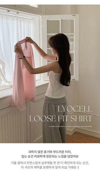 Claudie Lyocell Loose Fit Long Sleeve Shirt