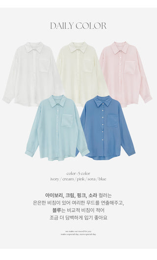 Claudie Lyocell Loose Fit Long Sleeve Shirt