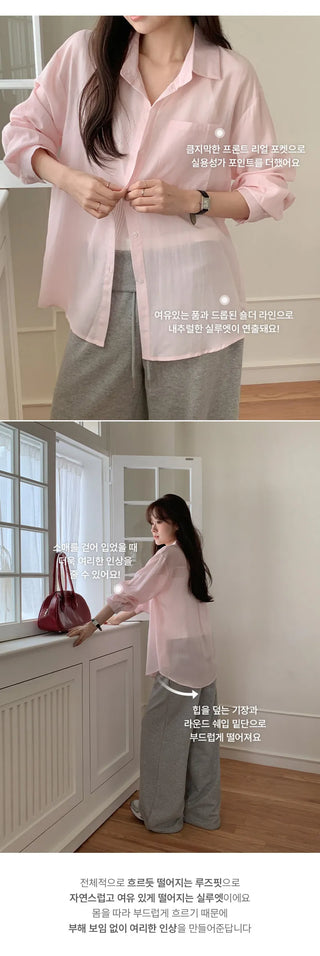 Claudie Lyocell Loose Fit Long Sleeve Shirt