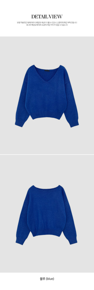 Chase Deep V Neck Long Sleeve Knit