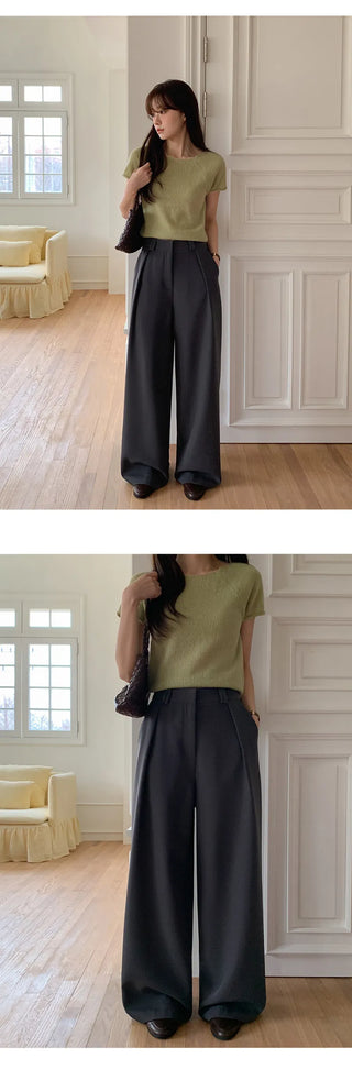 Hirwan Wool Raglan Short Sleeve Knit