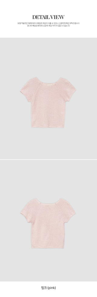 Hirwan Wool Raglan Short Sleeve Knit