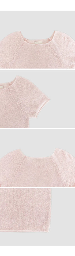 Hirwan Wool Raglan Short Sleeve Knit