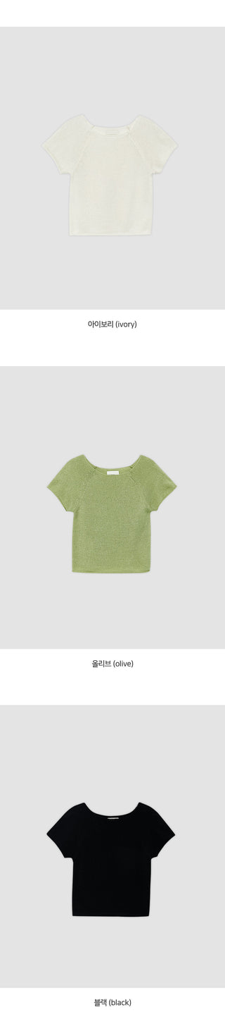 Hirwan Wool Raglan Short Sleeve Knit