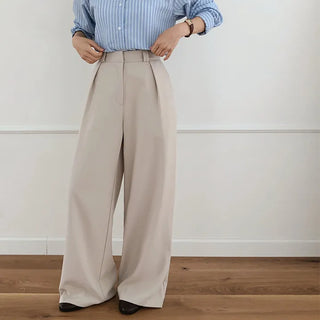 Ladaine Pintuck Back Elastic Wide Slacks