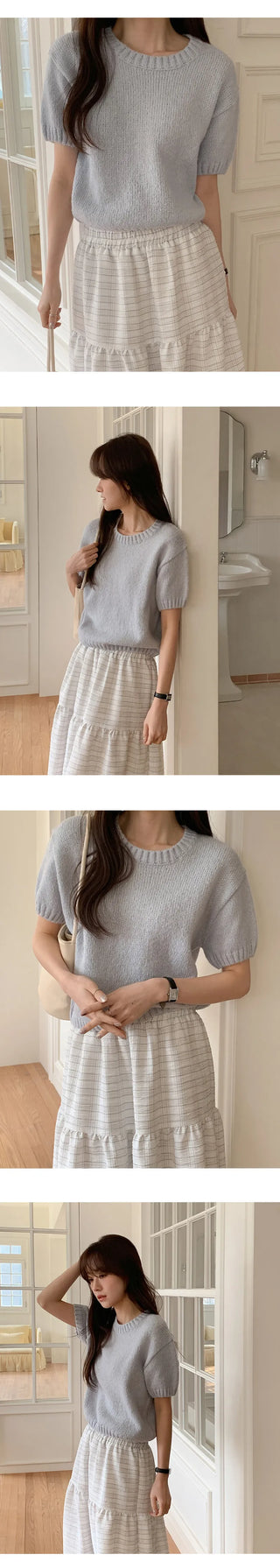 Luakin Round Short Sleeve Knit