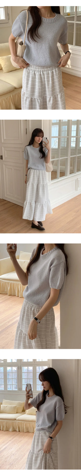 Luakin Round Short Sleeve Knit