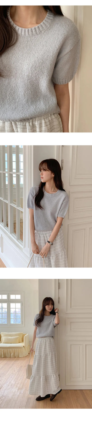 Luakin Round Short Sleeve Knit