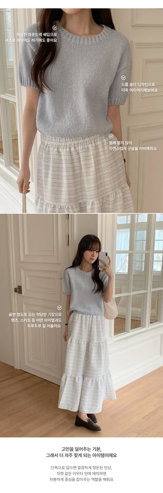 Luakin Round Short Sleeve Knit