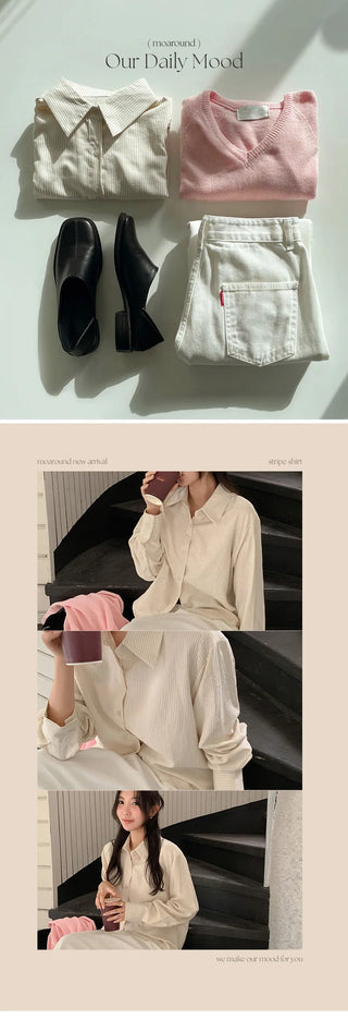 Frey Stripe Long Sleeve Shirt
