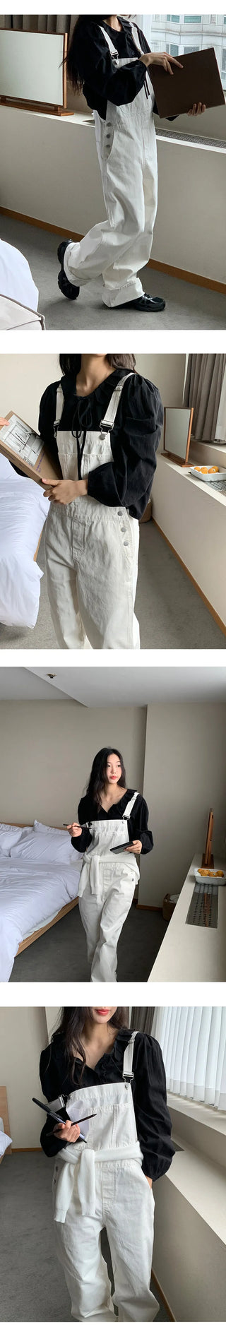 Hetren Frill Collar Neck Button Ribbon String Blouse