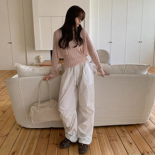 Idof Banding Parachute String Two Way Wide Pants