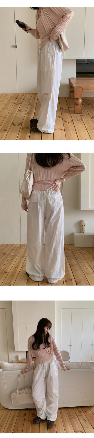 Idof Banding Parachute String Two Way Wide Pants