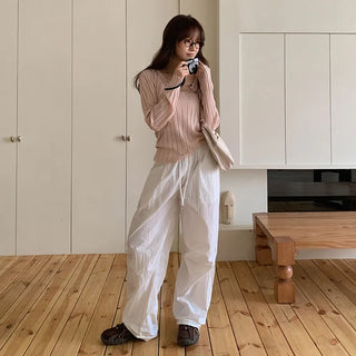 Idof Banding Parachute String Two Way Wide Pants