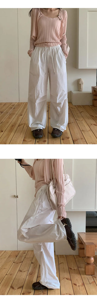 Idof Banding Parachute String Two Way Wide Pants