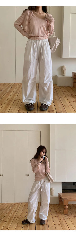 Idof Banding Parachute String Two Way Wide Pants