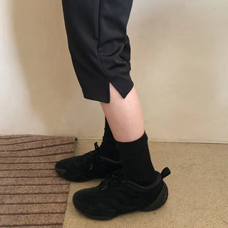Centobi Elastic Waist Length Spandex Biker Pants