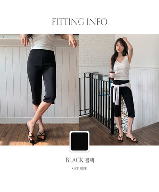 Centobi Elastic Waist Length Spandex Biker Pants
