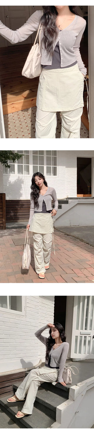Nerodin Square Neck Asymmetrical Ribbed Sleeveless Top