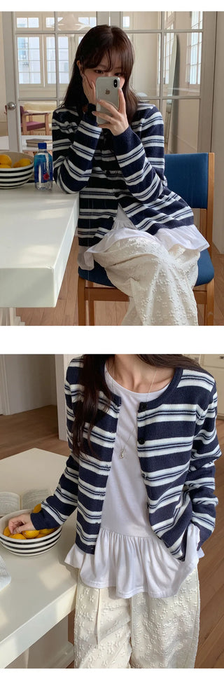 Lottize Frill Round Long Sleeve T shirt