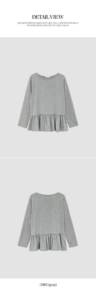 Lottize Frill Round Long Sleeve T shirt