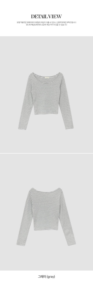 Forabin U neck Striped Slim Fit Long Sleeve T shirt